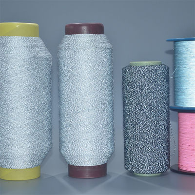 Güvenlik giysi yansıtıcı örgü iplik Polyester yansıtıcı iplik örgü için