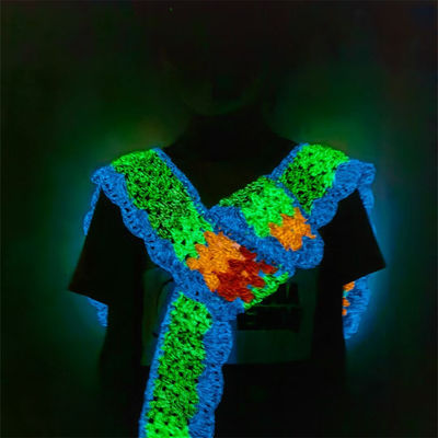 Glow In The Embroidery Dark Yarn Glowing Knitting Yarn Polyester Glowing Weaving Yarn Glowing Tissue Yarn Glowing Tissue Yarn