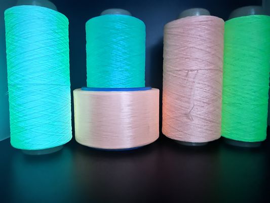 Polyester Parlak Diy Parlak İpek FDY Floresan örgü ayakkabıları Üstü