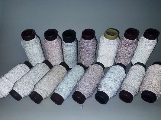 Gri Renk Yüksek yansıtıcı iplik Yumuşak yansıtıcı dikiş ipliği Yansıtıcı nakış ipliği