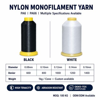 60D 80D 100D 0.10MM 0.12MM 0.14MM Monofilament İplik Naylon Polyester PP PE Dokuma Bant Nakış Fabrika Toptan Satış İçin