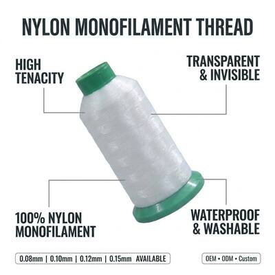 60D 80D 100D 0.08MM 0.10MM 0.12MM 0.14MM Y Konik Poliamid Mono Filament İplik %100 Naylon Monofilament İplik Mono İplik Fabrikası